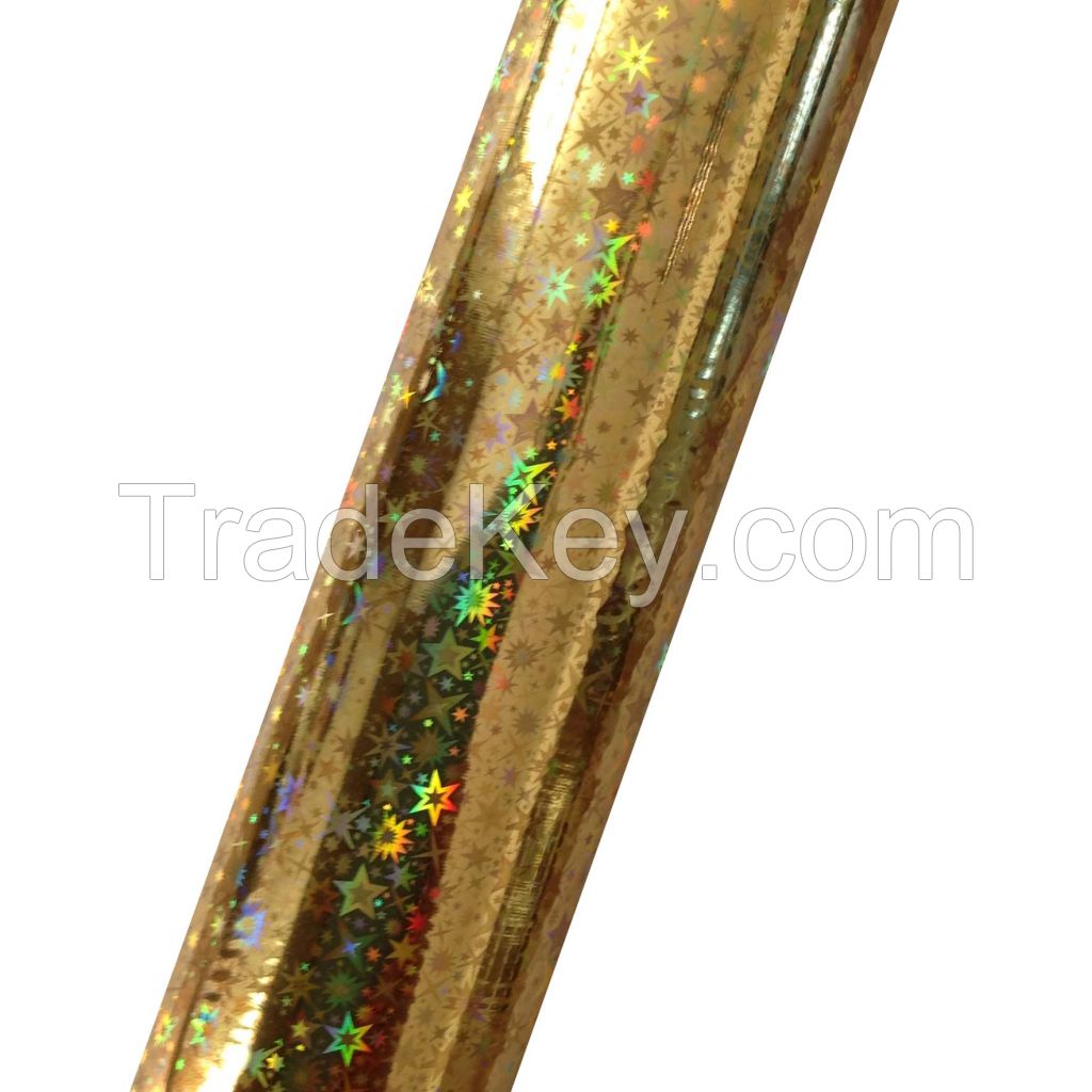 Popular Colors Wholesale Seamless Holographic Laser Stars Hot Stamping Foil