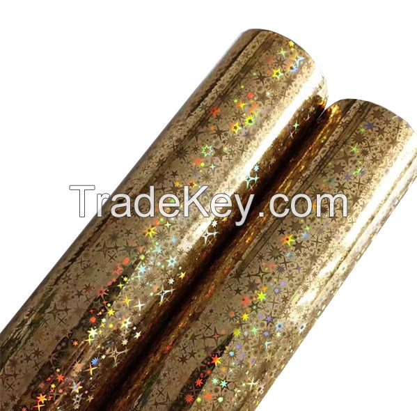Popular Colors Wholesale Seamless Holographic Laser Stars Hot Stamping Foil