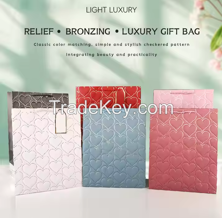 Pink Custom logo Small Cute Paper Bags for Gift/cosmetic/shopping Package in Shanghai