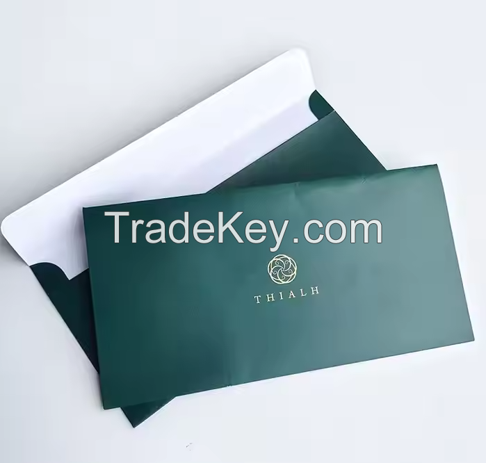 Personalized Invoice Stuffing Binder Custom Paper Wedding Envelopes With Logo for Invitation A4 A5 Paper Cash Money Wallet