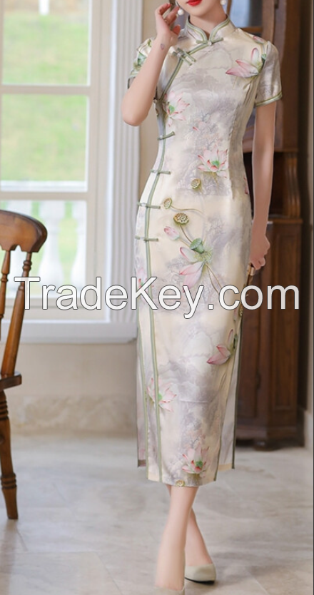 Retro cheongsam 2025 new Chinese cheongsam