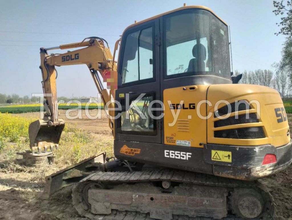 2021 Year Low Hour 6 Ton SDLG E655F Excavator Small Mini Excavator Hydraulic Crawler Digger