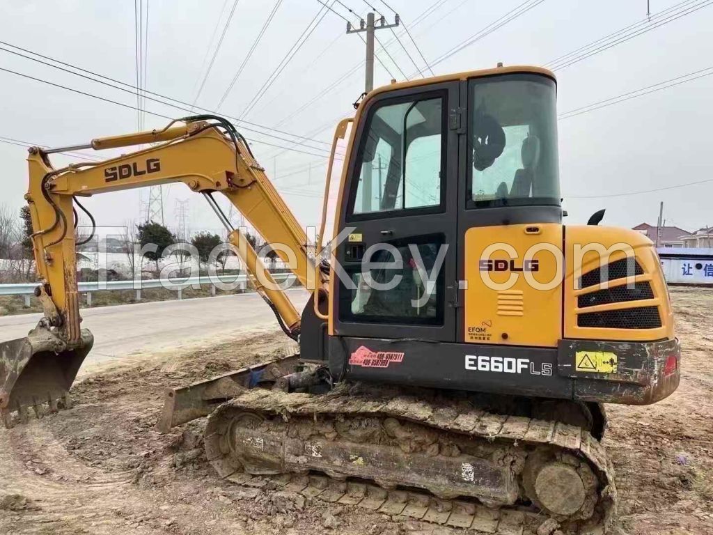 High Performance Earth Moving Machinery 2020 Year Low Hour 6 Ton Sdlg E660FL Excavator Small Mini Excavator Hydraulic Crawler Digger