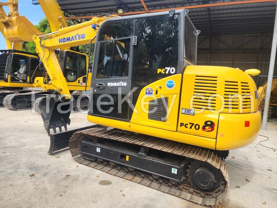 Year 2019 Short Used Small Komatsu PC70 Crawler Backhoe Hydraulic Excavator