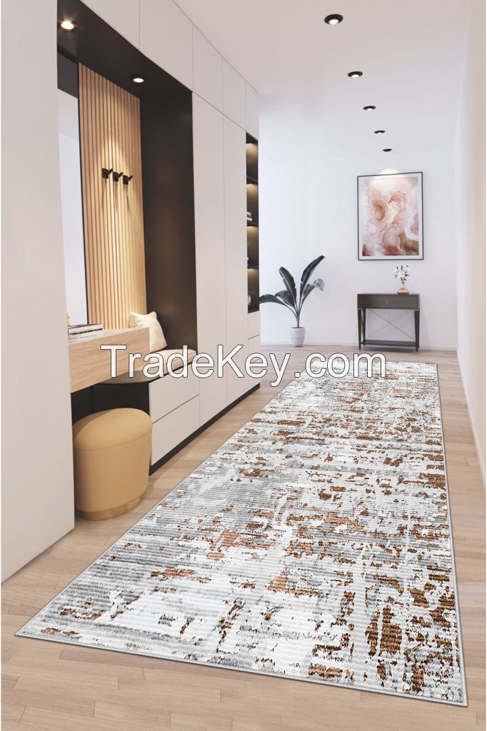Modern Turkish Carpet Rug - Machine Washable - Polyester, Cotton, Chenille - Wholesale Export - Flexible MOQ