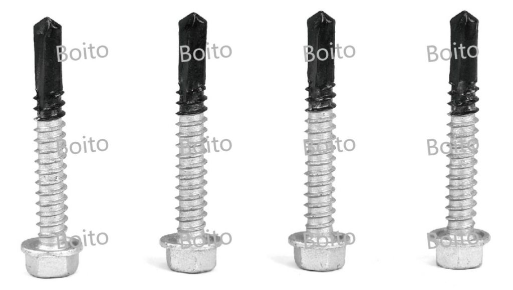 304+435 bi metal compound hexagonal flange tip tail self tapping screws