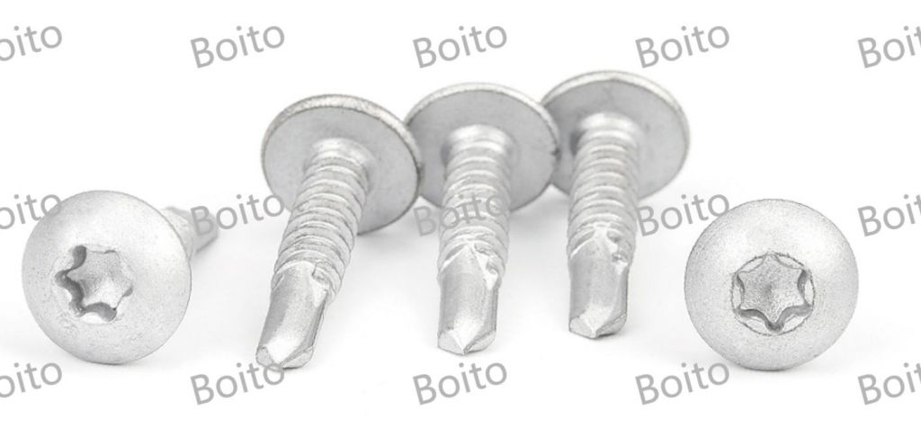 Pan head internal plum self-tapping drill screw