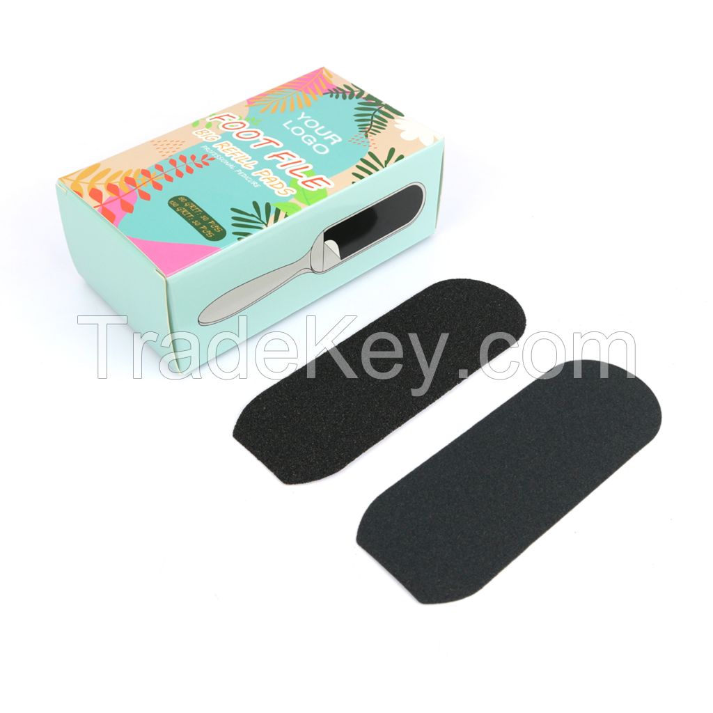 100pcs/box Foot File Pad 80/150 Grit Replaceable Sand Paper for Foot File
