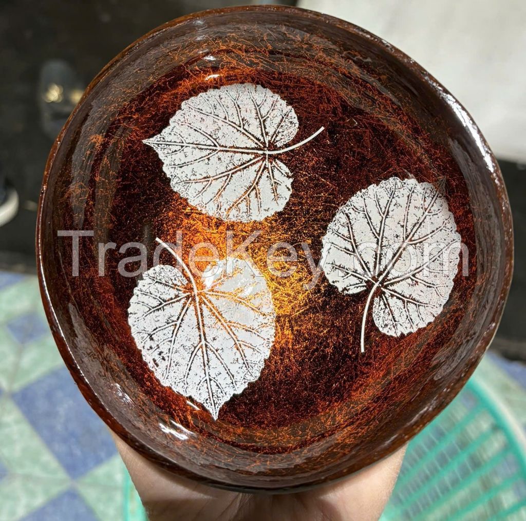 Handmade lacquered coconut bowls