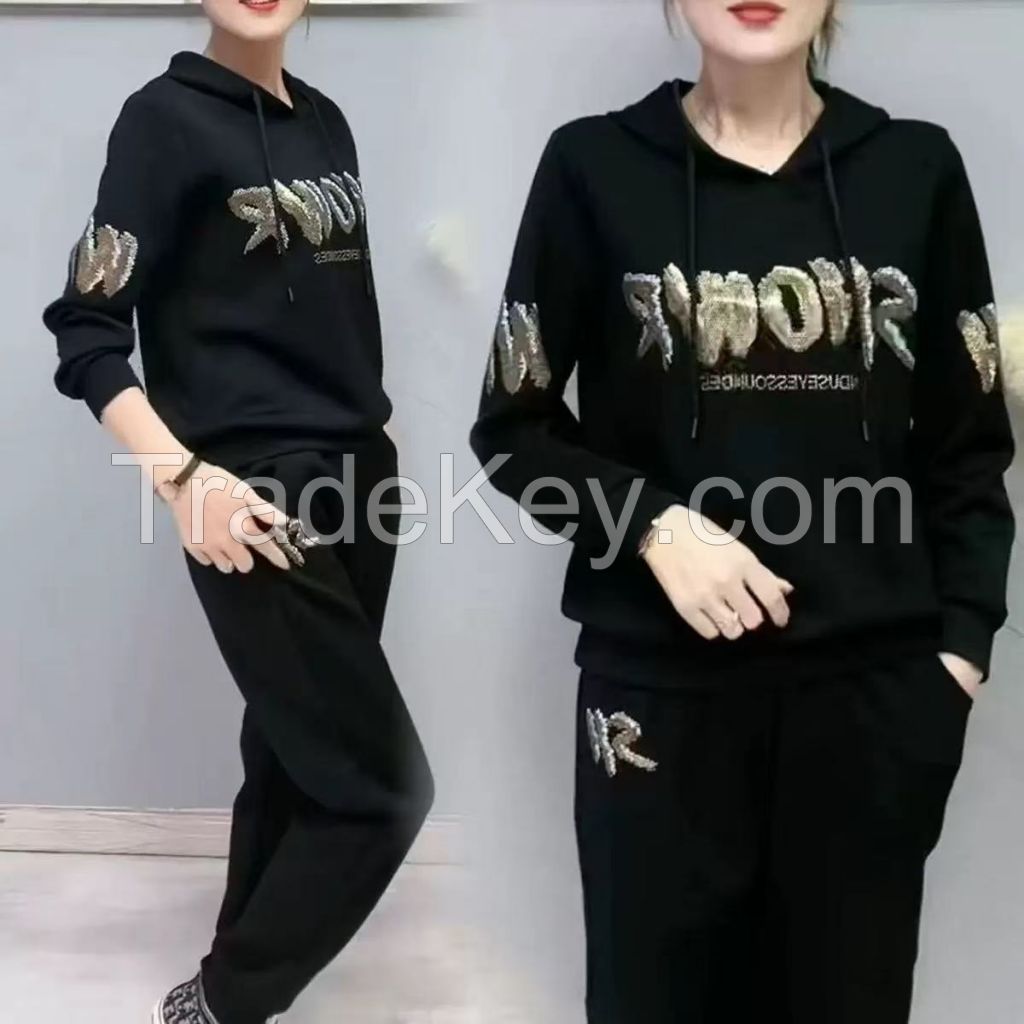 2025 Plus Size Hoodie and Sweatpants Set - XXL to 5XL Relaxed Fit