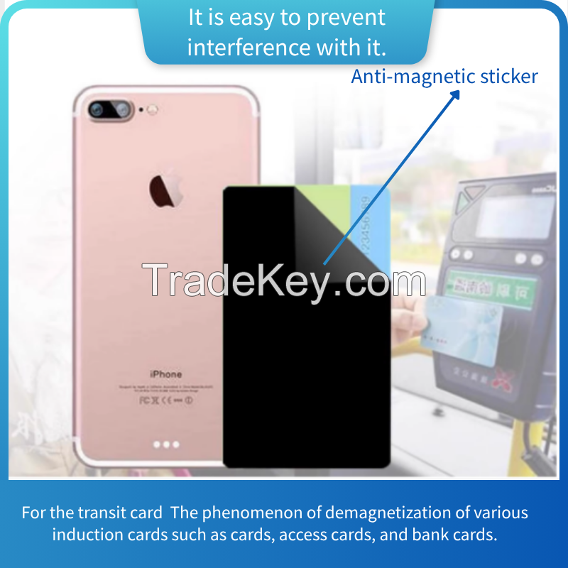 Absorption material, mobile phone anti-magnetic sticker