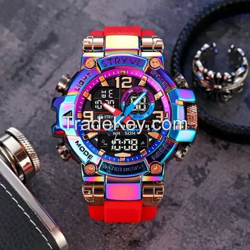 Waterproof Electronic Glow-in-the-Dark Watch with Multiple Functions for Students