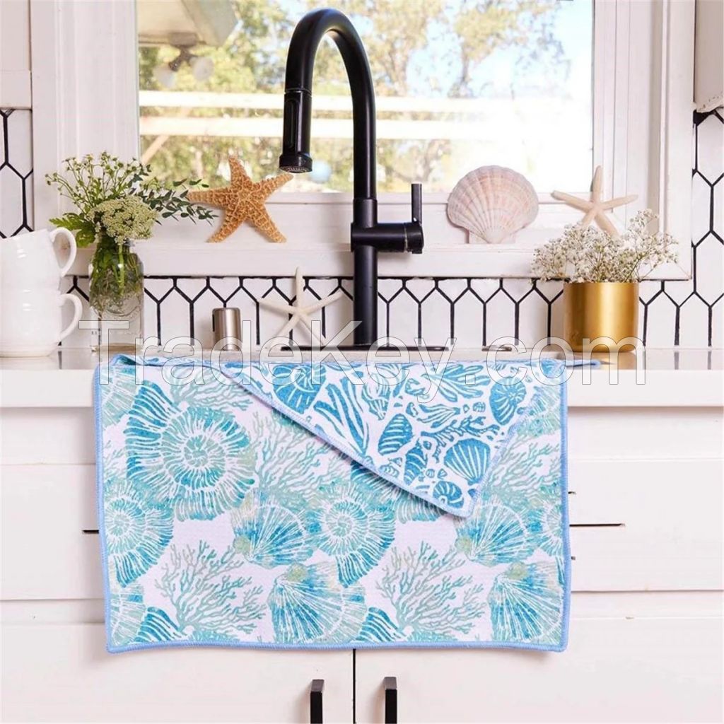 CUSTOM LOGO BATHROOM KITCHEN TEA TOWEL-DOUBLE-SIDED PRINT