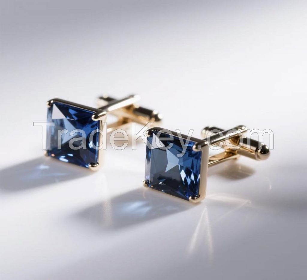 Synthetic Topaz Cuff links