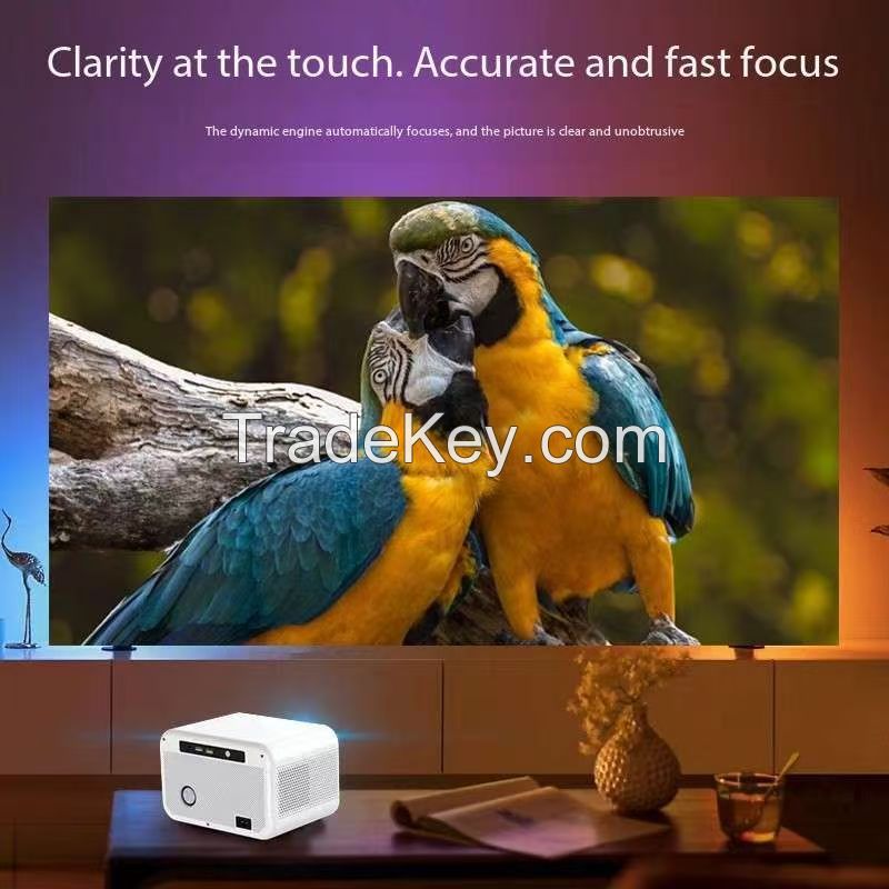 Kangjia 2025 new super HD projector, home laser TV, bedroom, living room, home cinema, mobile phone screen, projection wall, dormitory, small integrated C1 projector,