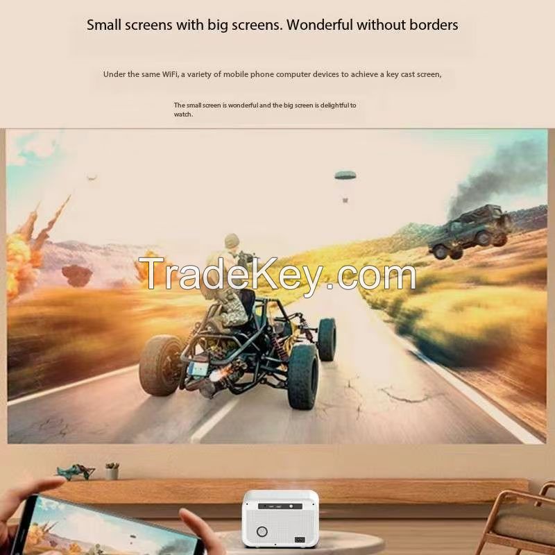 Kangjia 2025 new super HD projector, home laser TV, bedroom, living room, home cinema, mobile phone screen, projection wall, dormitory, small integrated C1 projector,
