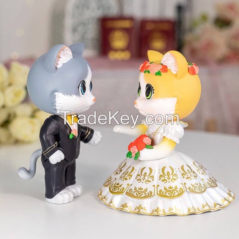 Hap Wendy Cat Wedding Figure Together Forever Series Figure Toy Lover Gift