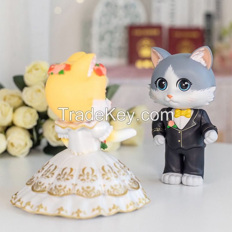 Hap Wendy Cat Wedding Figure Together Forever Series Figure Toy Lover Gift