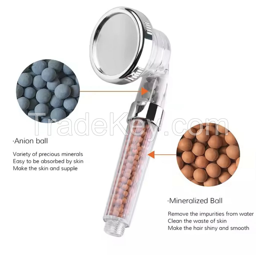 Shower Head 3 Modes Adjustable Showerhead Jetting Shower Head High Pressure Saving Water Pommeau De Douche