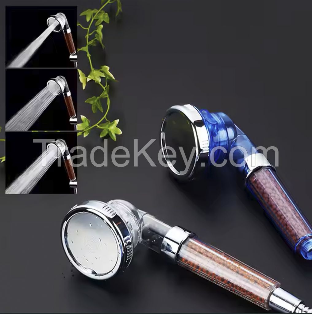 Shower Head 3 Modes Adjustable Showerhead Jetting Shower Head High Pressure Saving Water Pommeau De Douche