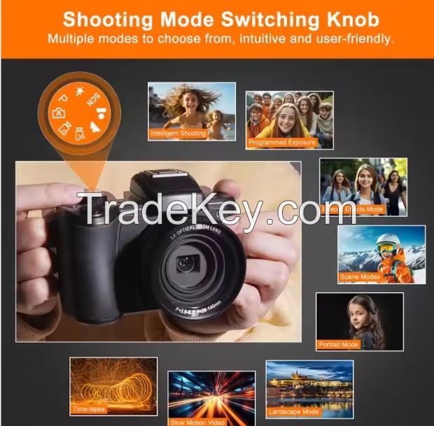 64MP Wifi 5k Retro Digital Video Touch Screen Digital Dslr Video Professional Photography Optical Digital Camera