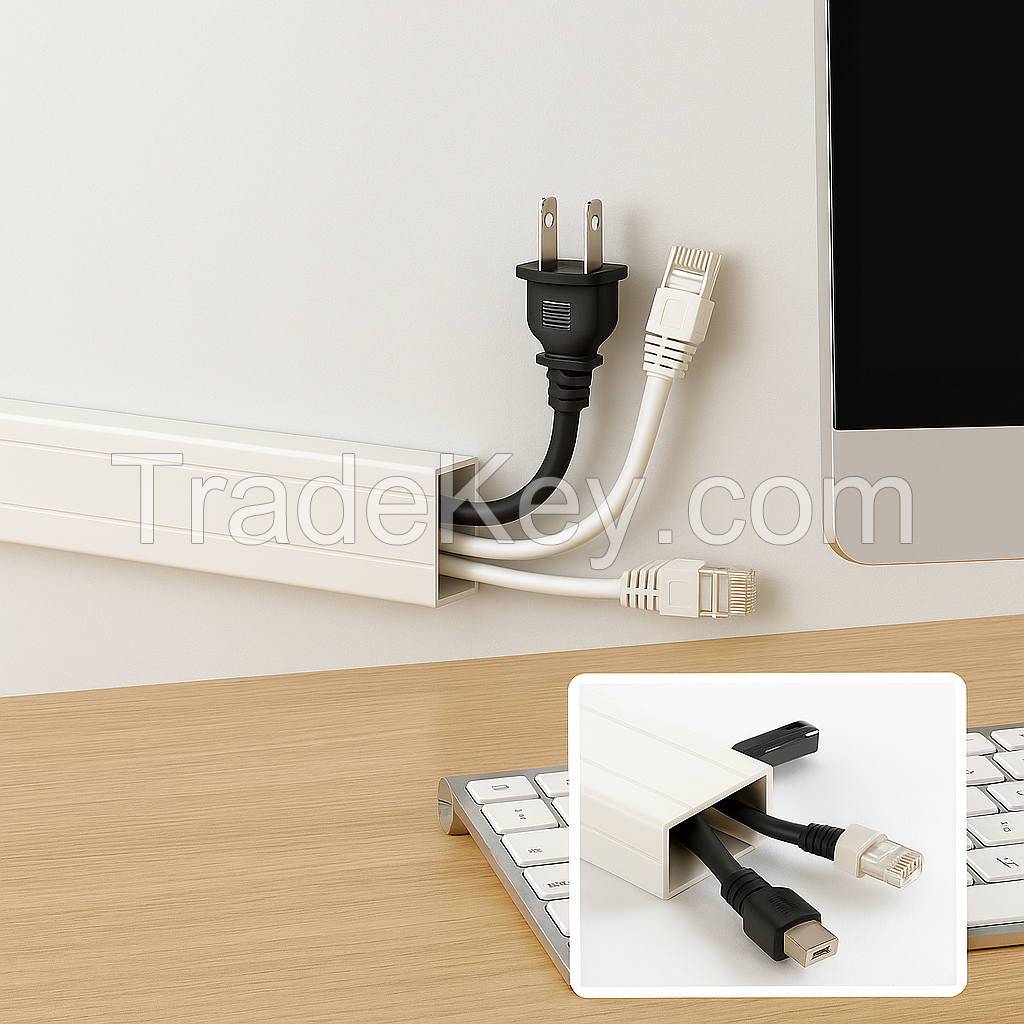 PVC Cable Raceway | Wire Duct Channel for Office &amp;amp; Industrial Cable Management