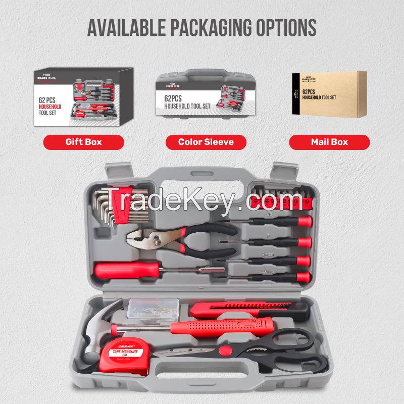 Hot-Selling Portable 39pcs Professional DIY Hand Tools Set for Home Basic Repairing Hardware Combination Repaired Tool Set