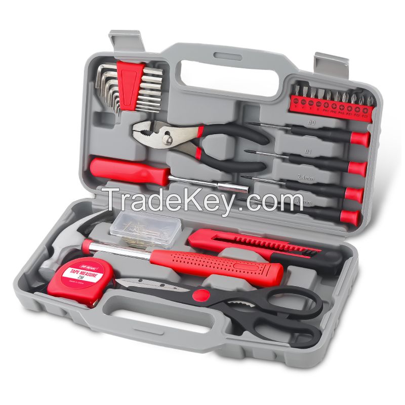 Hot-Selling Portable 39pcs Professional DIY Hand Tools Set for Home Basic Repairing Hardware Combination Repaired Tool Set