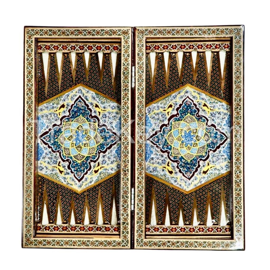 Full Khatam Backgammon, Chess Board with  Miniature IlluminationÃï¿½ÃÂ 