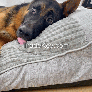 Orthopedic Dog Bed - Scratch-Resistant Sponge Particle Pad Storm Grey (XL/2XL/3XL) | MOQ 50 | Free Samples