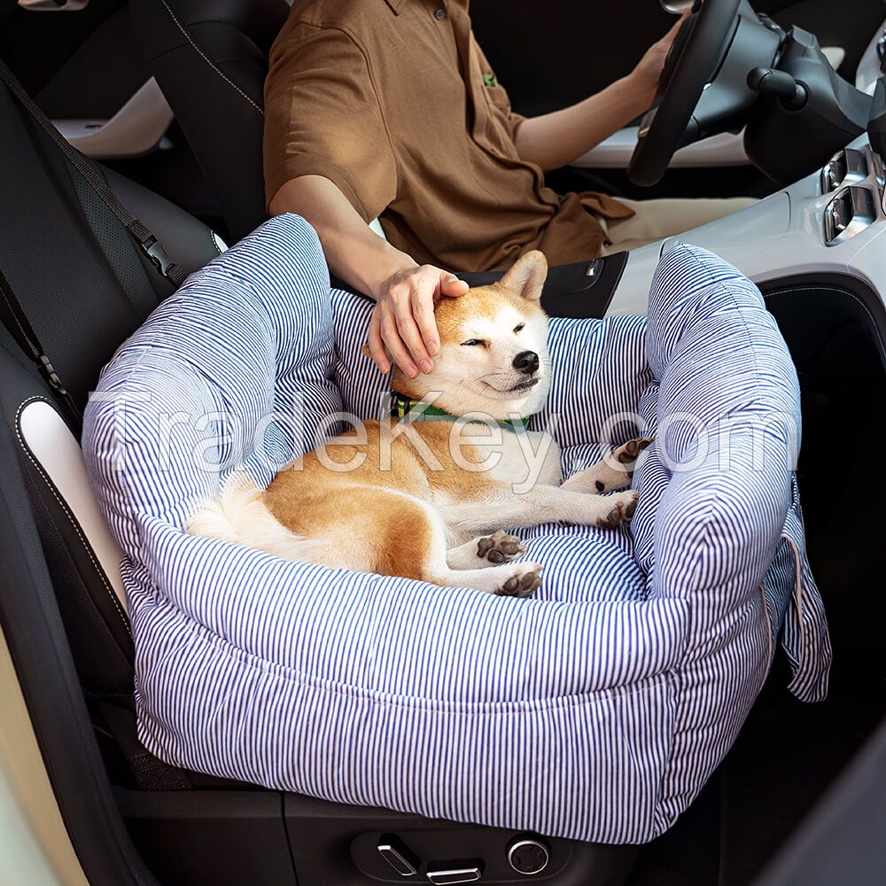 Ultralight Portable Travel Car Dog Bed - Lightweight Polyester Classic Black White Check (M/L)