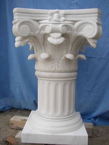 white marble column