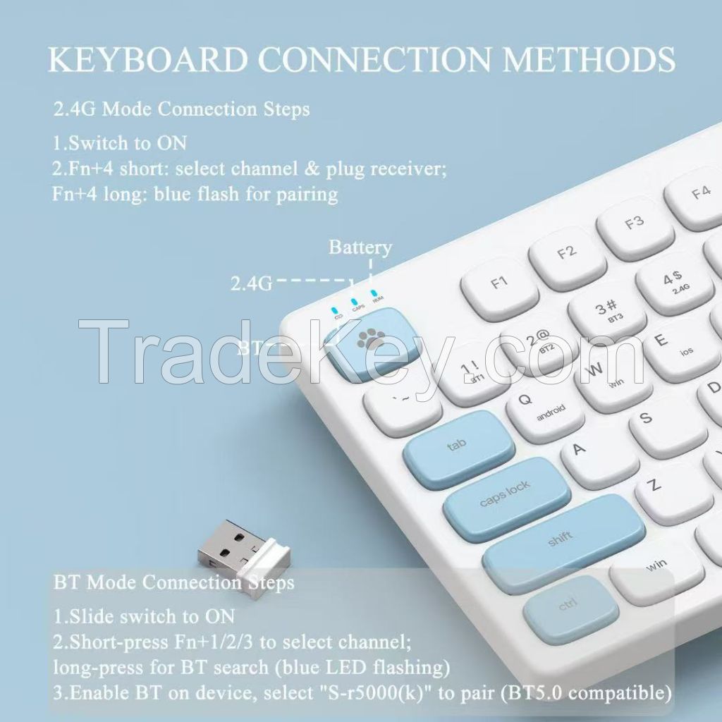 wireless ultra thin quiet silent game keyboard mouse set chargeable dome curve ergonomics keyboard 
