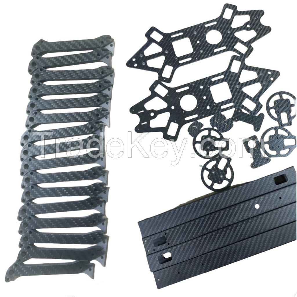 T300 T700 Carbon Fiber Sheet Plate Panel Board Tube CNC Cutting and Processing Custom service for FPV Frame Arm Drone Parts Robot