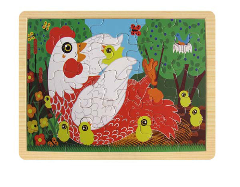 wooden jigsaw puzzle-hen