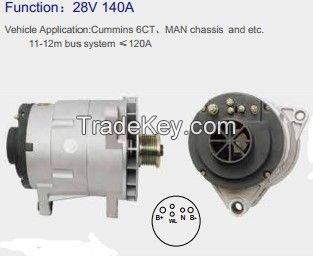 High amp/output Alternator AVE 2142 Series 28V 140A