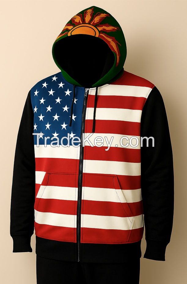 High Quality Heavyweight Puff Printing Hoodie Supplier Custom USA Men French Terry Winter Pullover Embroidery Hoodies