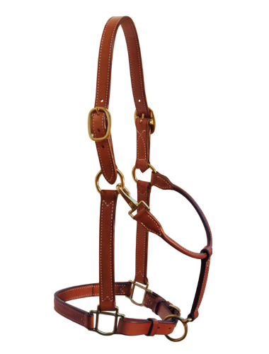 Adjustable leather halter