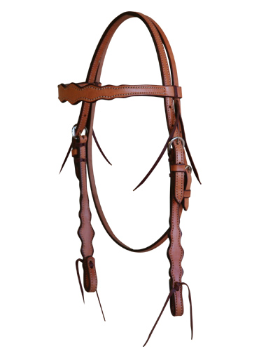 Scalloped browband headstall