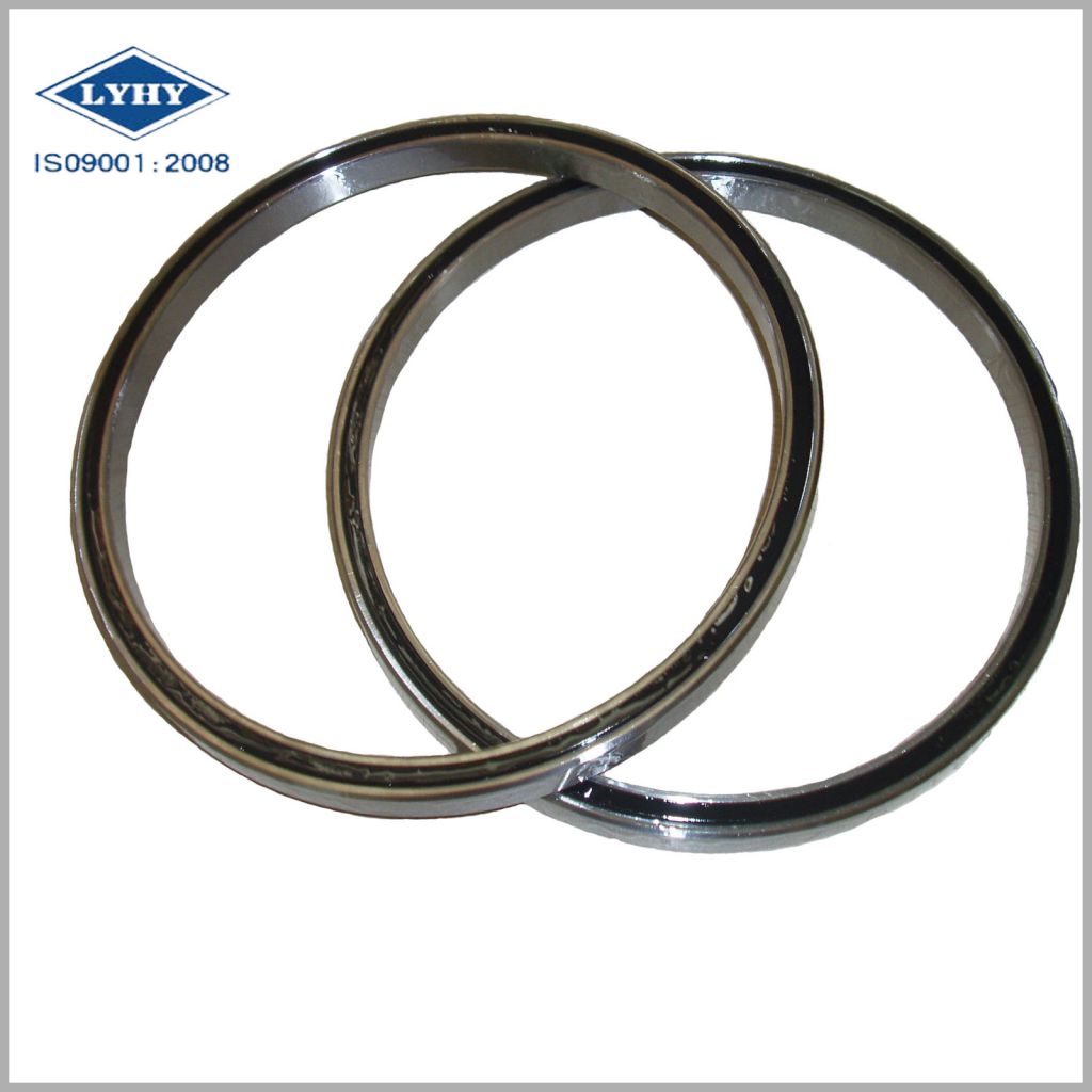 dual rubber sealed thin section bearing for textile machinery