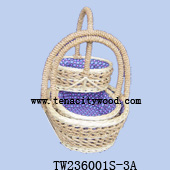 straw basket and willow basket