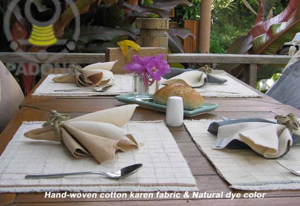 Natural dyed hand woven cotton : Place mat