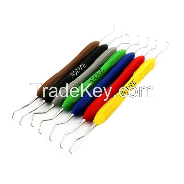 Dental 7pcs Silicon Handle Gracey Cruettes Filling Set