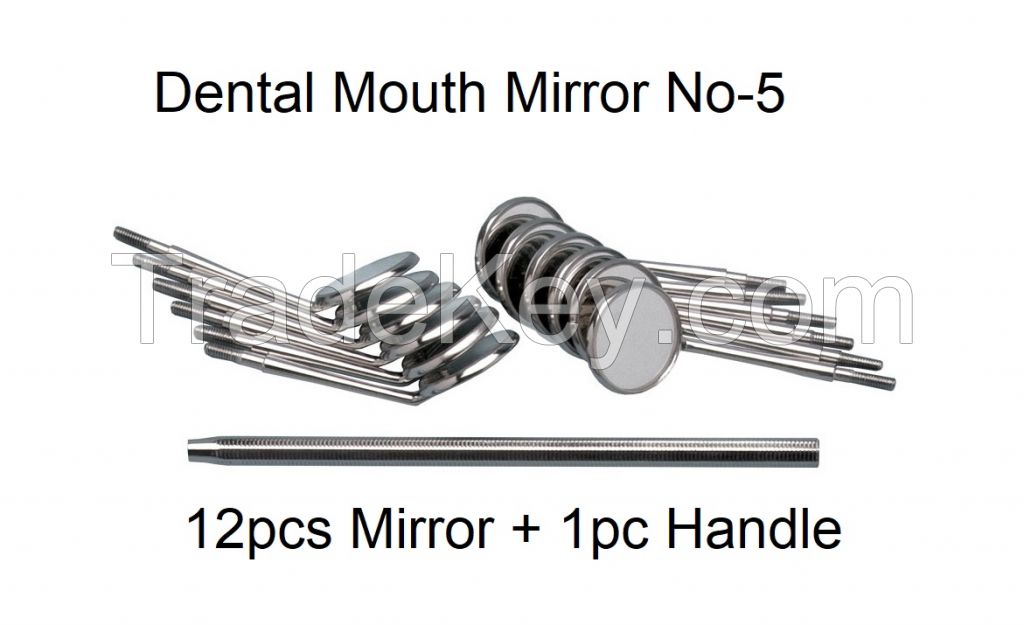 Dental Plain Mouth Mirror No-5 without Handle Dental Surgical Instrument