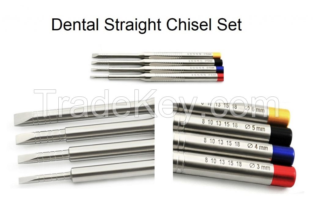 Dental 4pcs Straight Chisel Set Dental Surgical Instrument