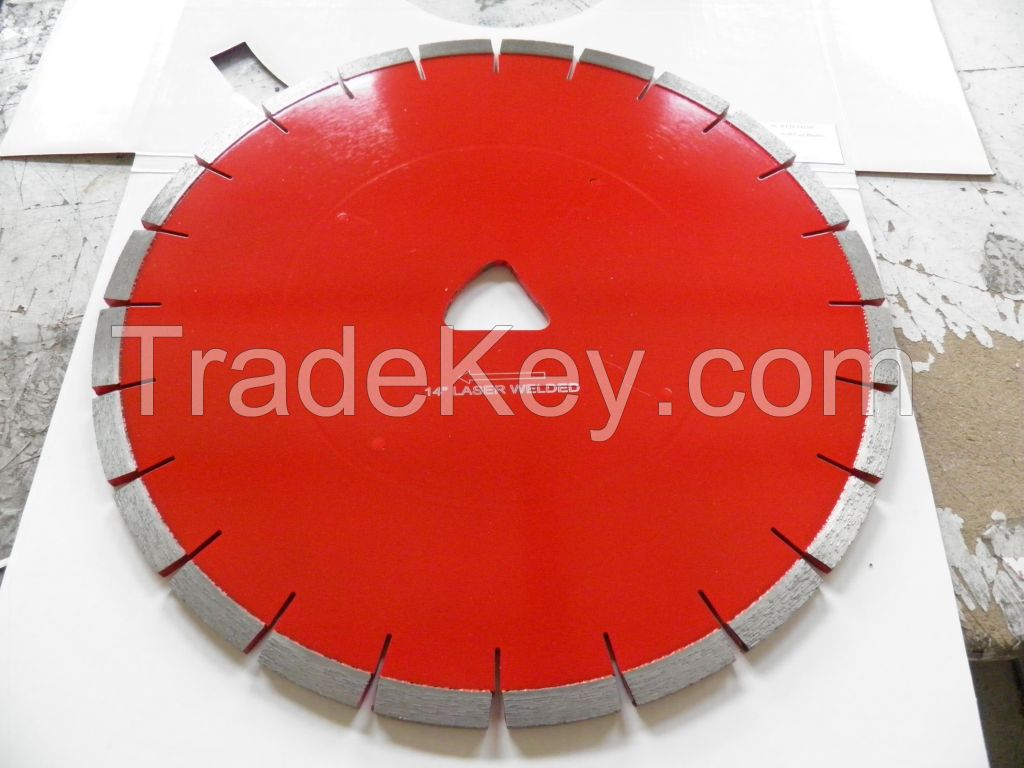 350mm Laser Welded Diamond Concrete Saw Blade for Cutting Cured Concrete