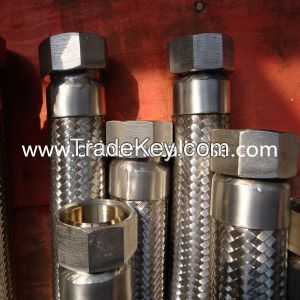 stainless steel 304 braided flexible metal hose with fittings