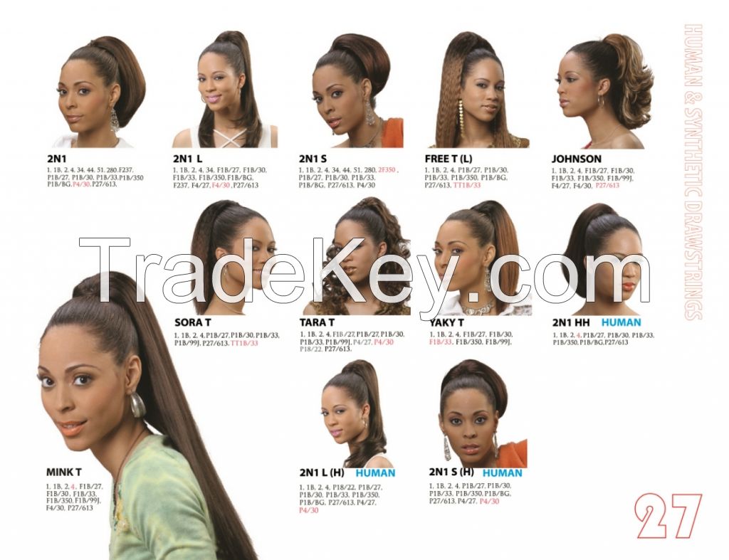 Synthetic Draw string Pony Tail wig