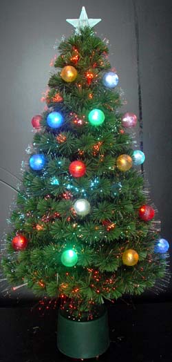 New Decoration Ball Fiber Optic Christmas Trees