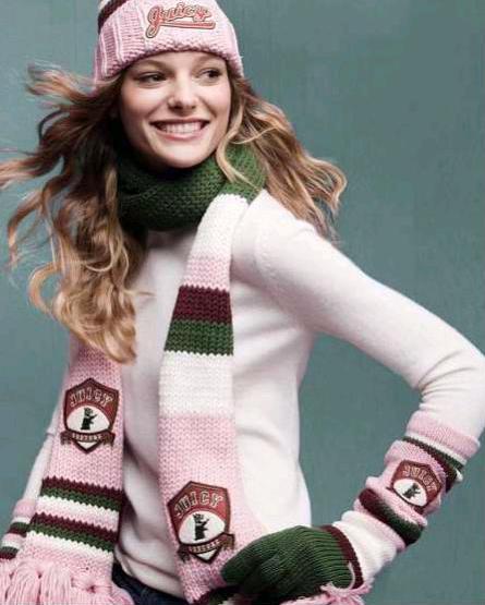 fashion scarf hat and glove